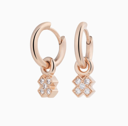 Bron Joy oorsieraden met wit diamanten kusje 8OR4816BR