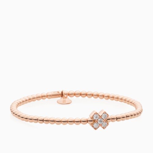 Bron reflex armband met wit diamanten kusje 7AR4006BR