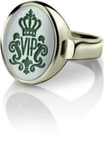 groengouden zegelring met lagensteen groen