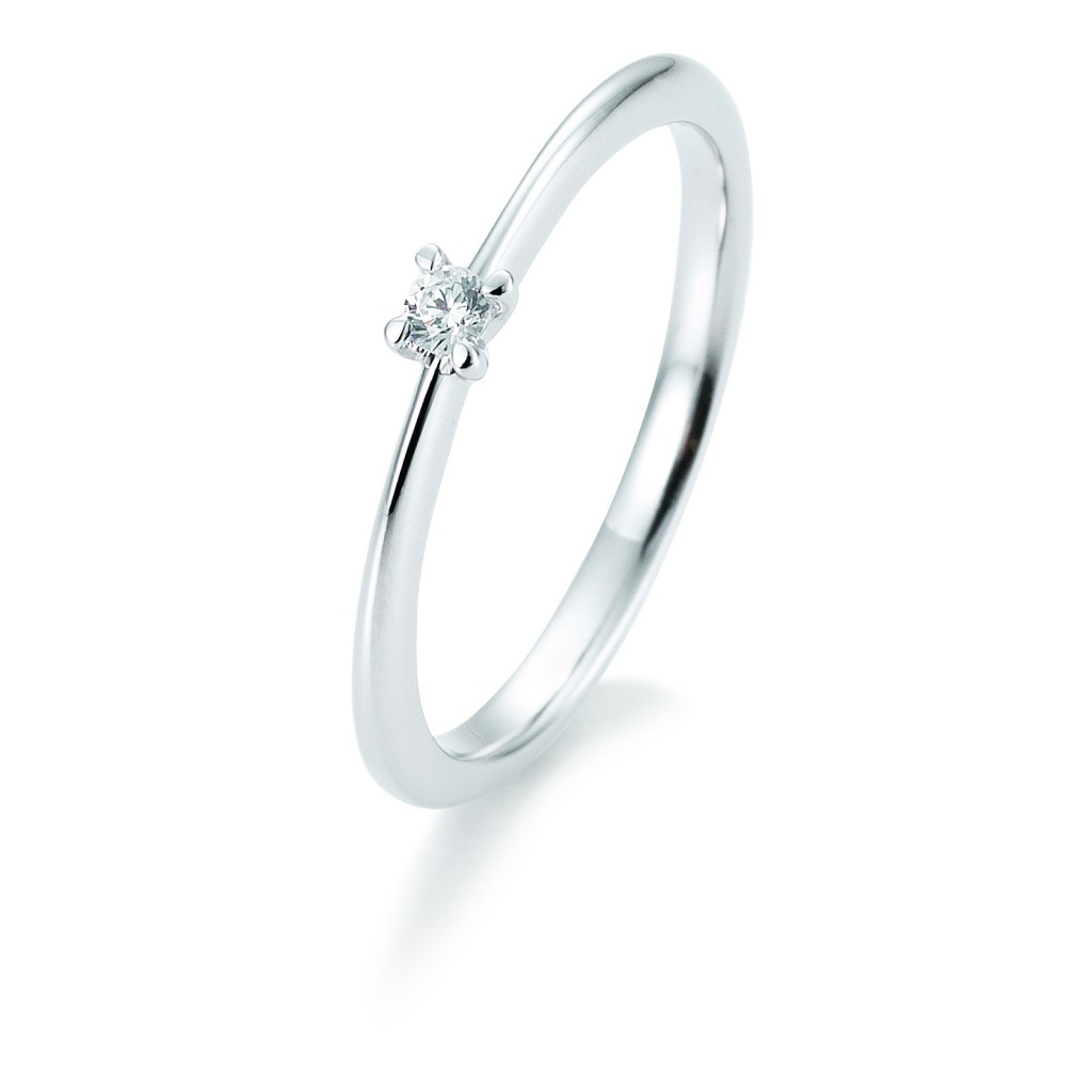 14 karaat witgouden ring