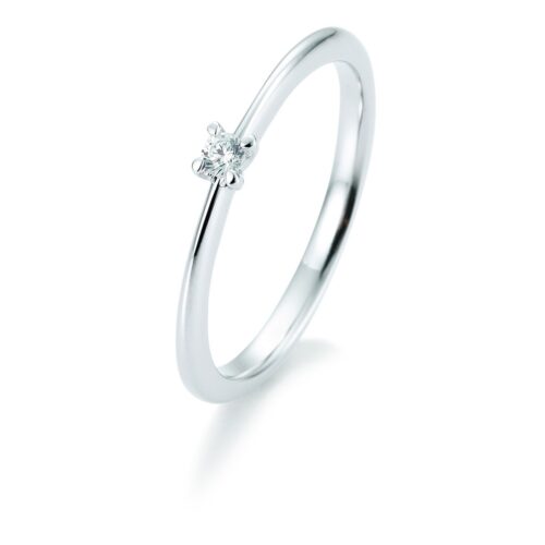 14 karaat witgouden ring met diamant