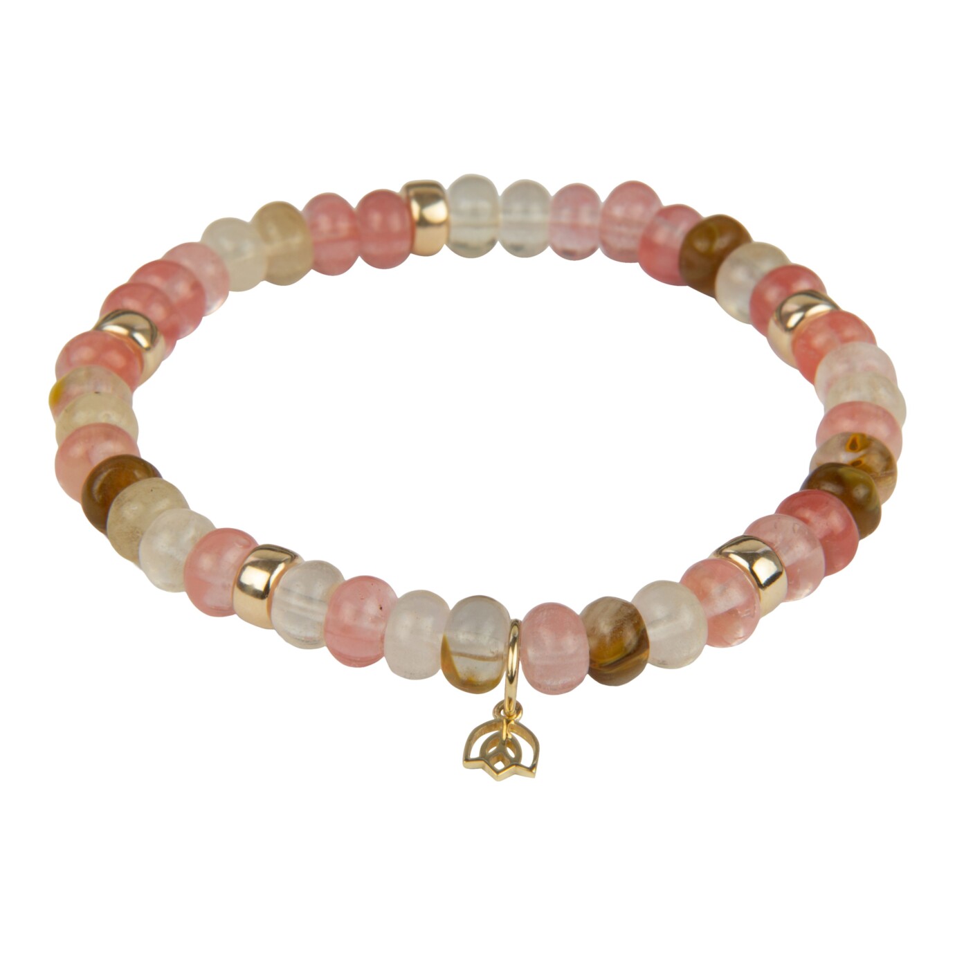 Kleursteen armband met 14 karaat goud en tourmalijn