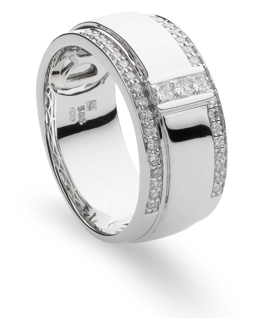 Witgouden ring met briljant