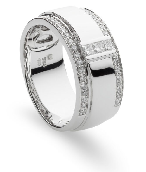 Witgouden ring met briljant