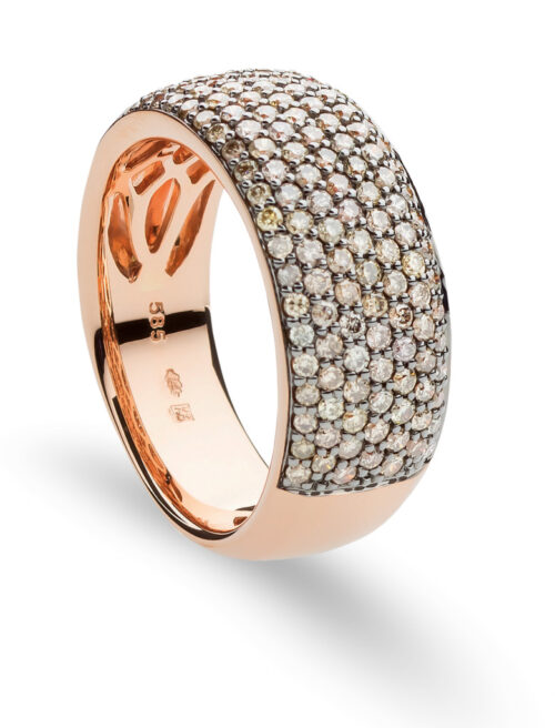 Gouden ring met bruin diamant