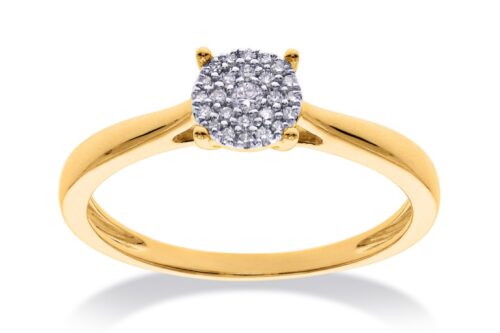 14 karaat geelgouden ring met diamant