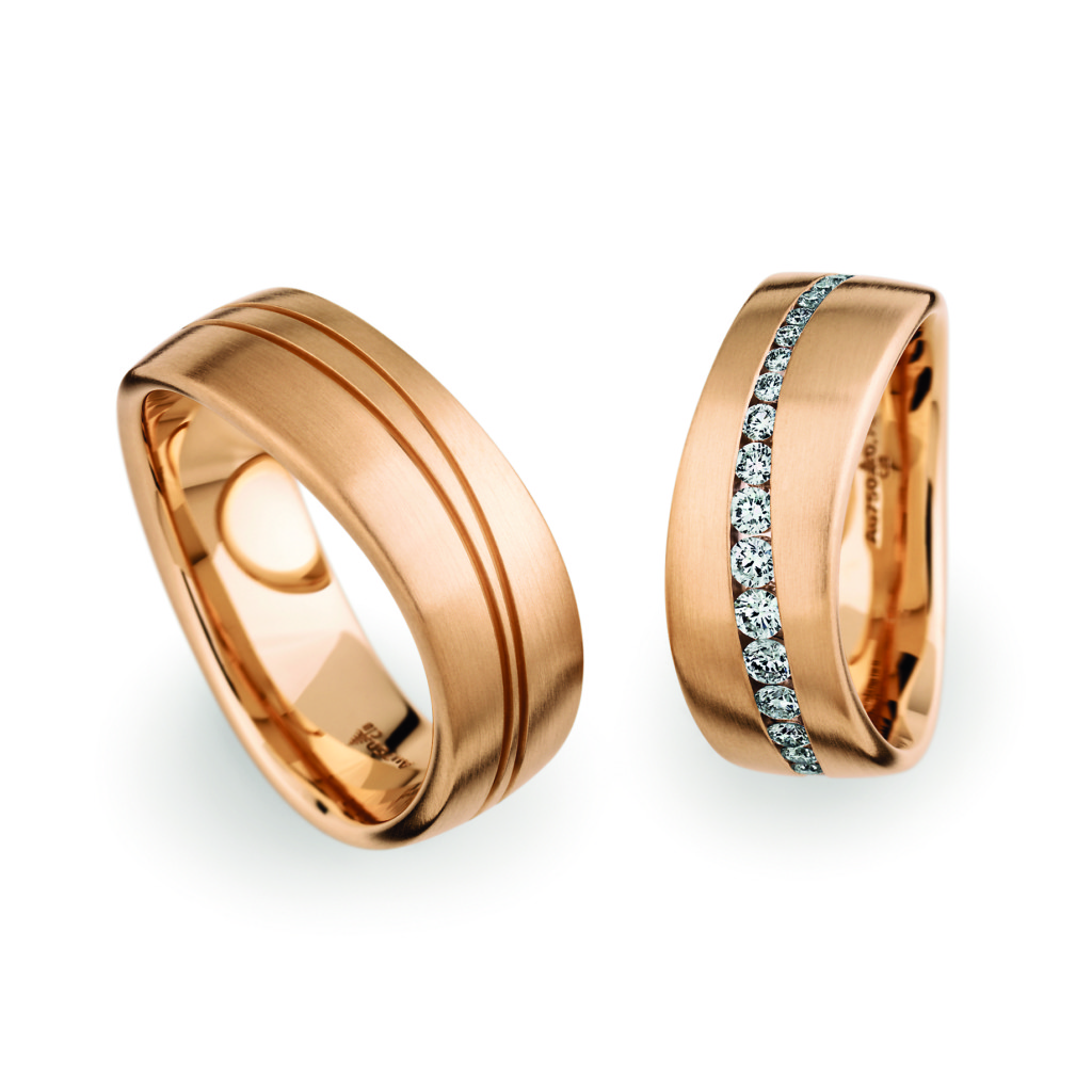 Rosegouden trouwringen van Christian Bauer