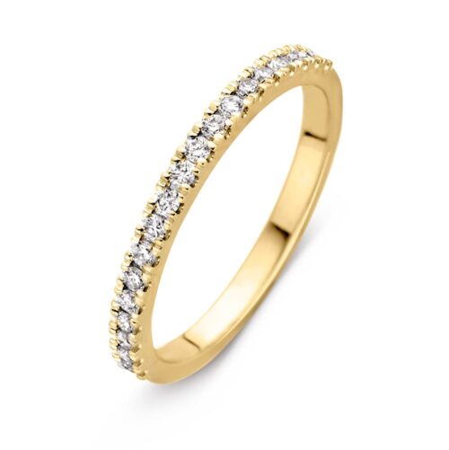 14 karaat geelgouden alliance ring met diamant