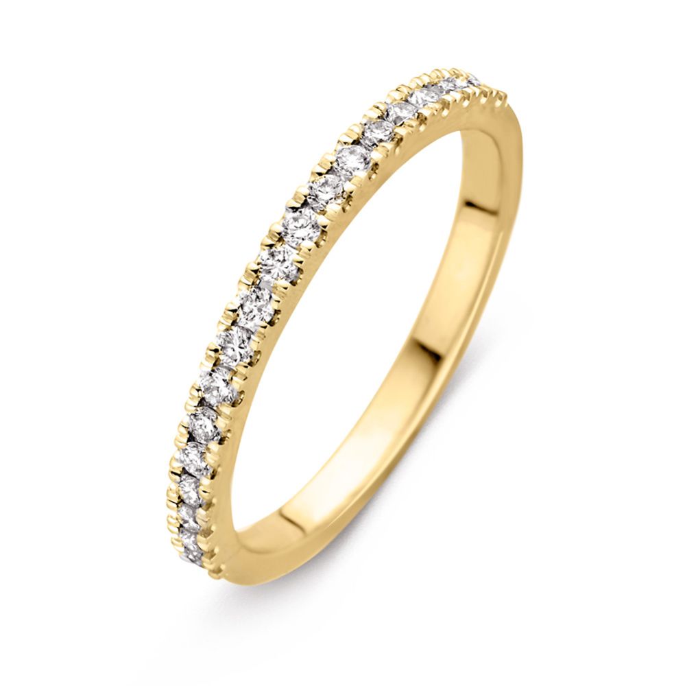 14 karaat geelgouden alliance ring met diamant