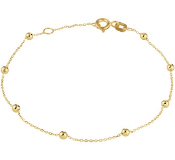 gouden armband bolletjes smal