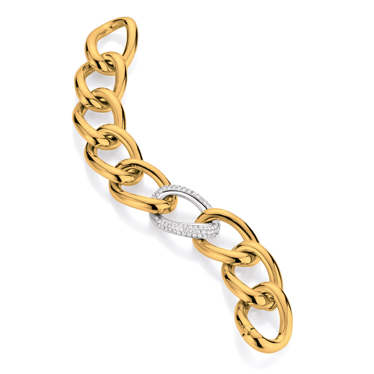 18 karaat massief gouden Clioro armband met diamant