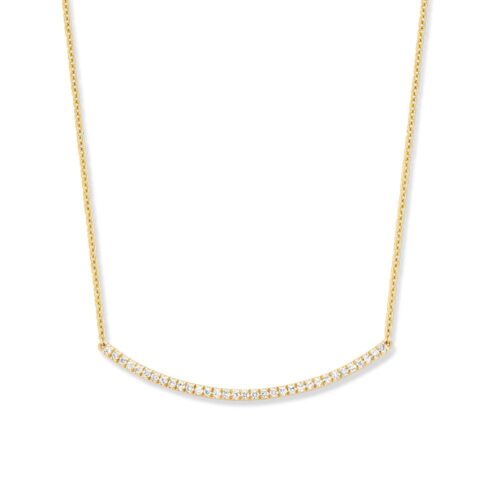 14 karaat gouden collier met diamant