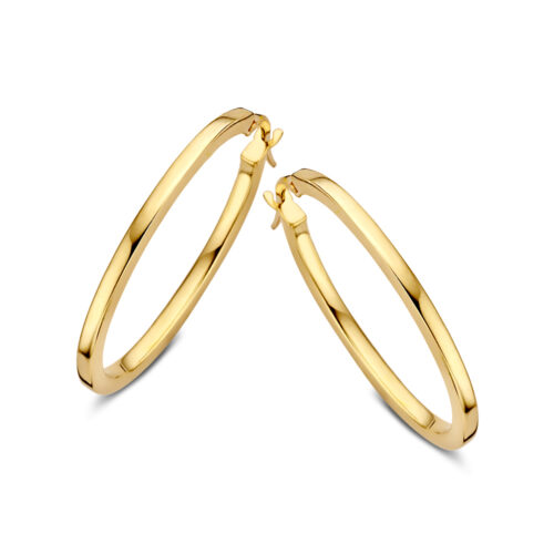 14 karaat geelgouden creolen ovaal