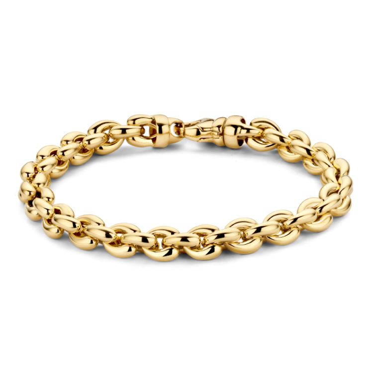 Geelgouden armband 19cm