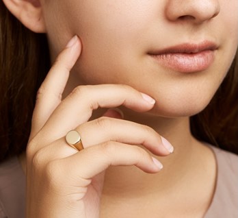 14 karaat geelgouden Pinkring - Afbeelding 2