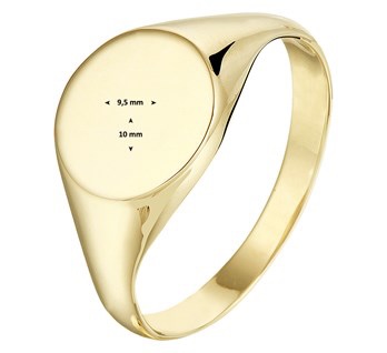 14 karaat geelgouden Pinkring