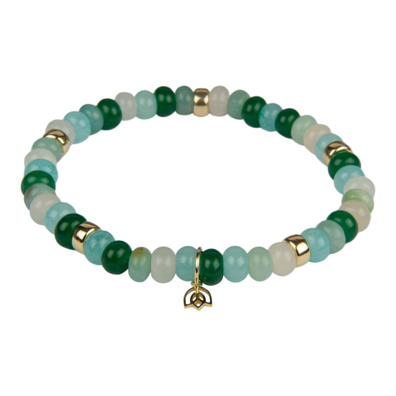 Kleursteen armband met 14 karaat goud en tourmalijn