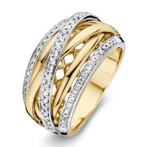 Geelgouden ring met diamant