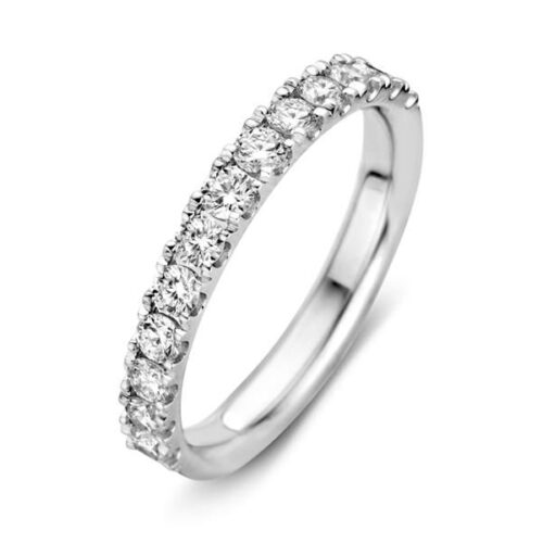 14 karaat witgouden Alliance ring half gezet 0.78ct