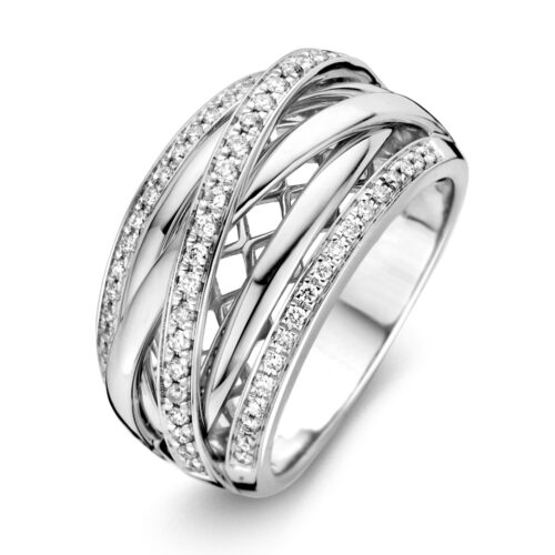 Witgouden ring met diamant