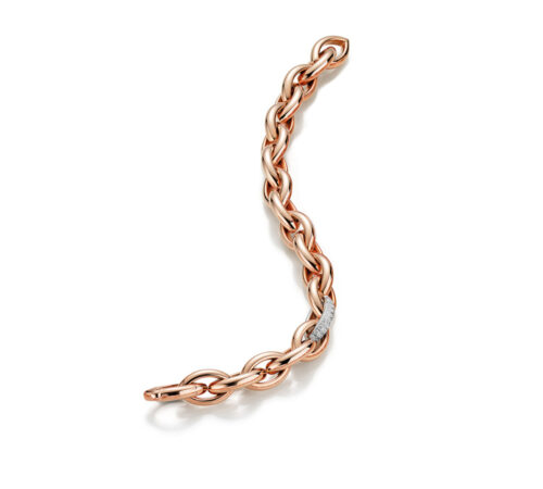 18 karaat massief rosegouden Clioro armband met diamant
